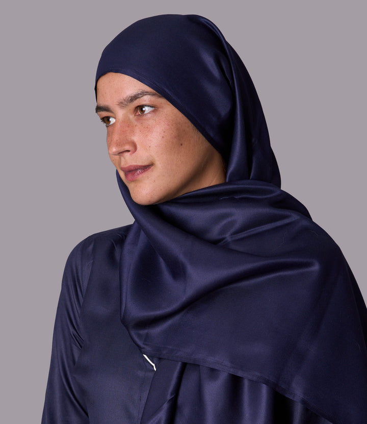 Mulberry Silk Hijab - Midnight Navy or Ivory