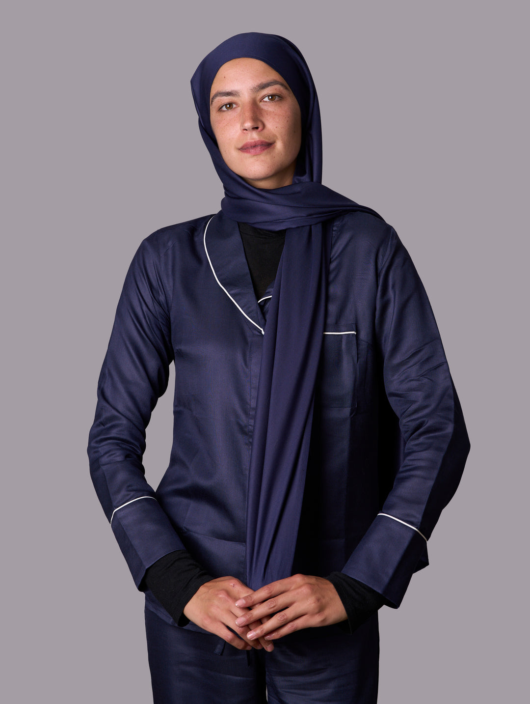 Mulberry Silk Hijab - Midnight Navy or Ivory