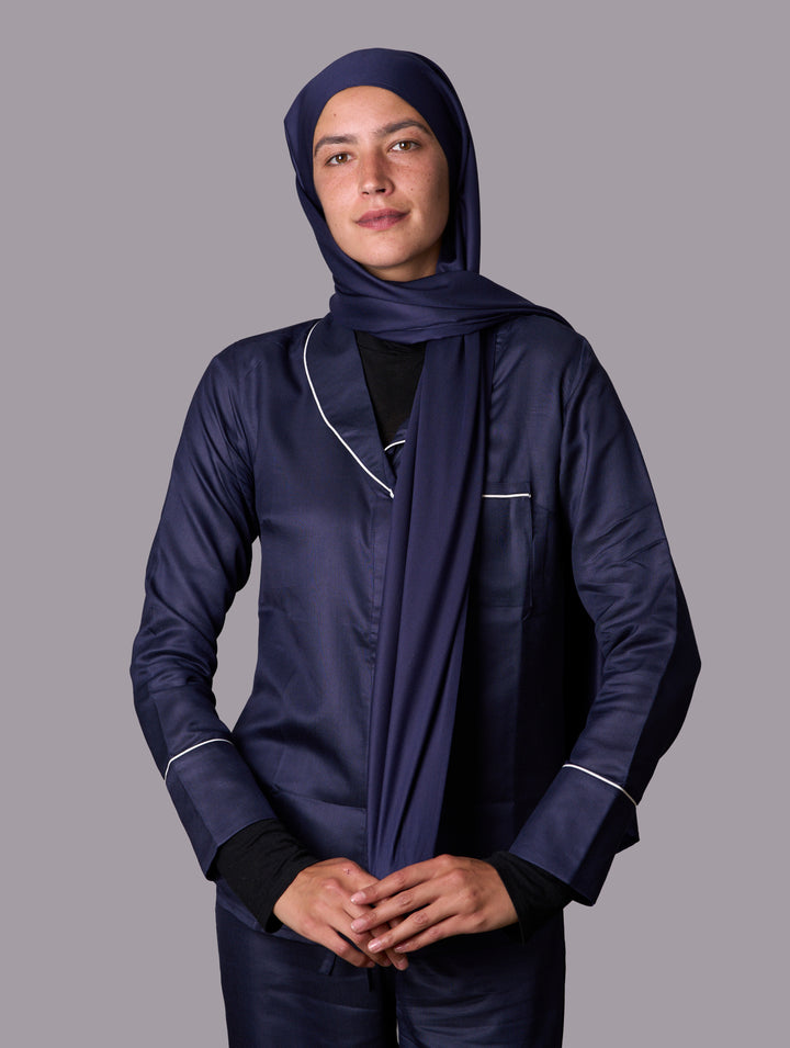 Mulberry Silk Hijab - Midnight Navy or Ivory