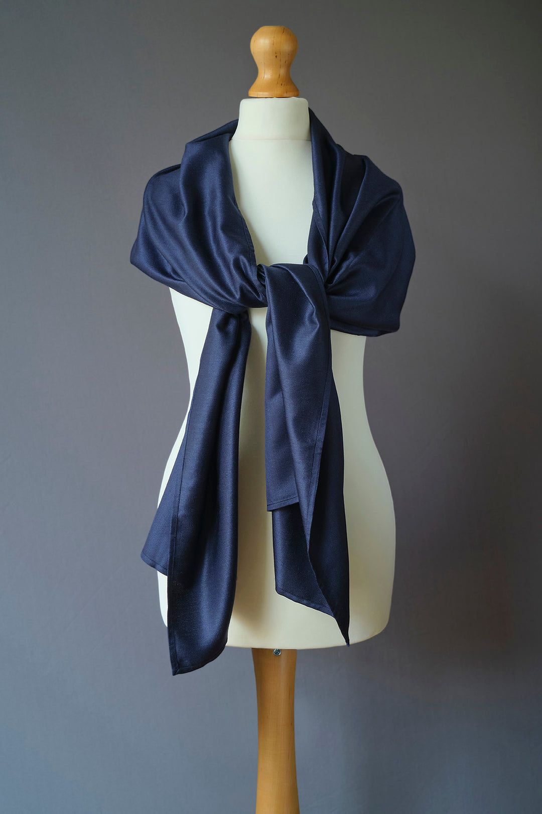 Midnight Navy Mulberry Silk Scarf - Limited edition