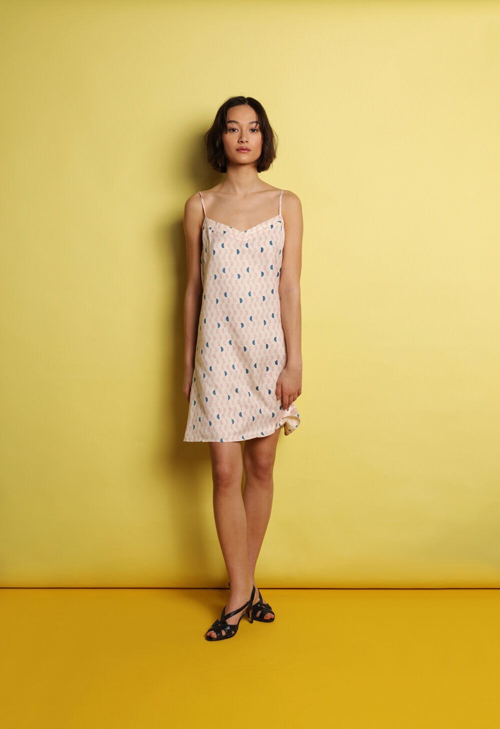 Mulberry Silk Nightdress - Kochi Pink print