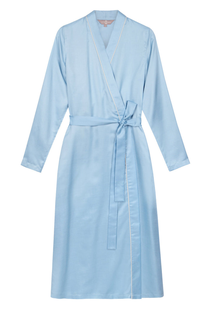 Mulberry Silk Robe - Andaman Blue