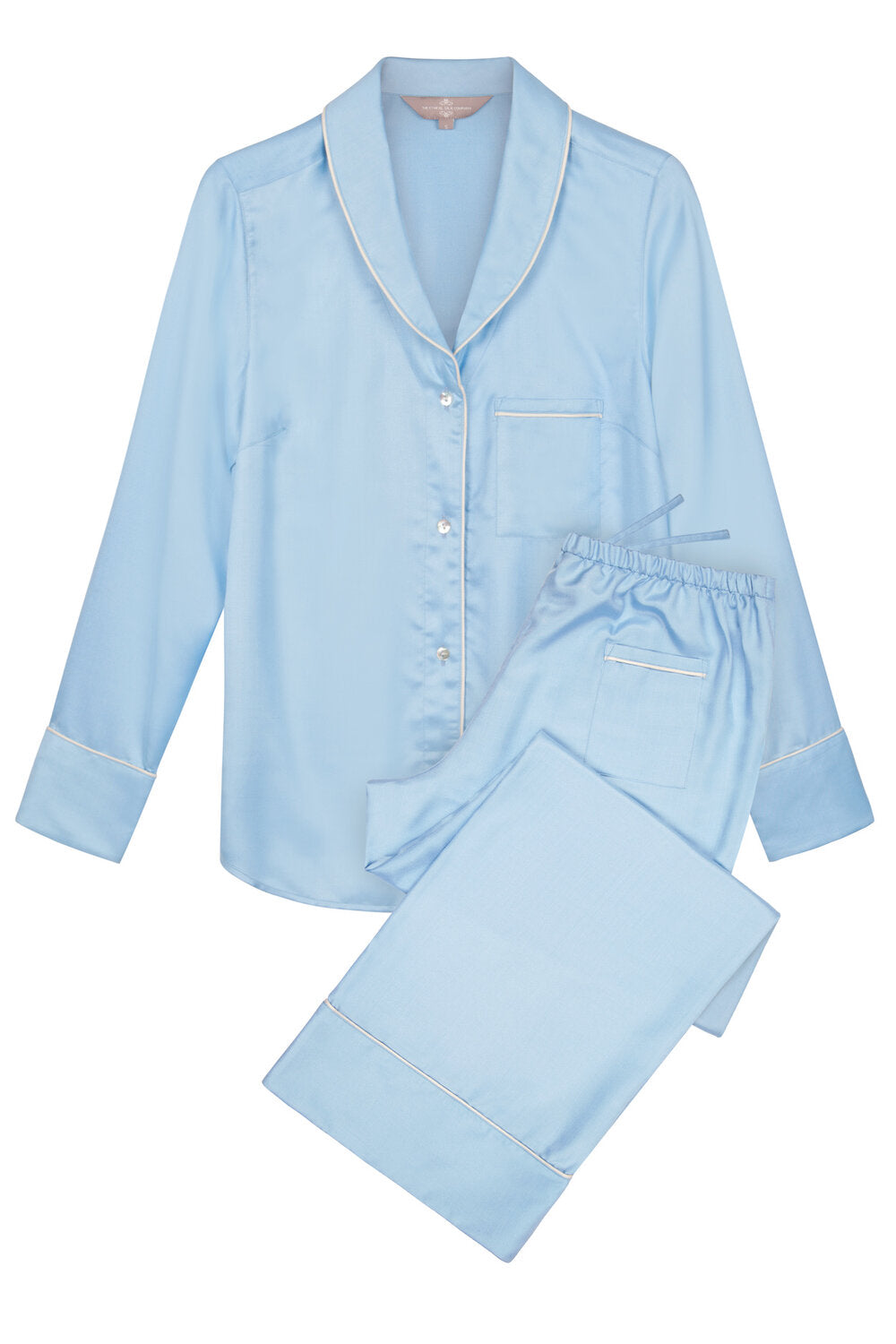 Eco-friendly Mulberry Silk Pyjamas - Andaman Blue