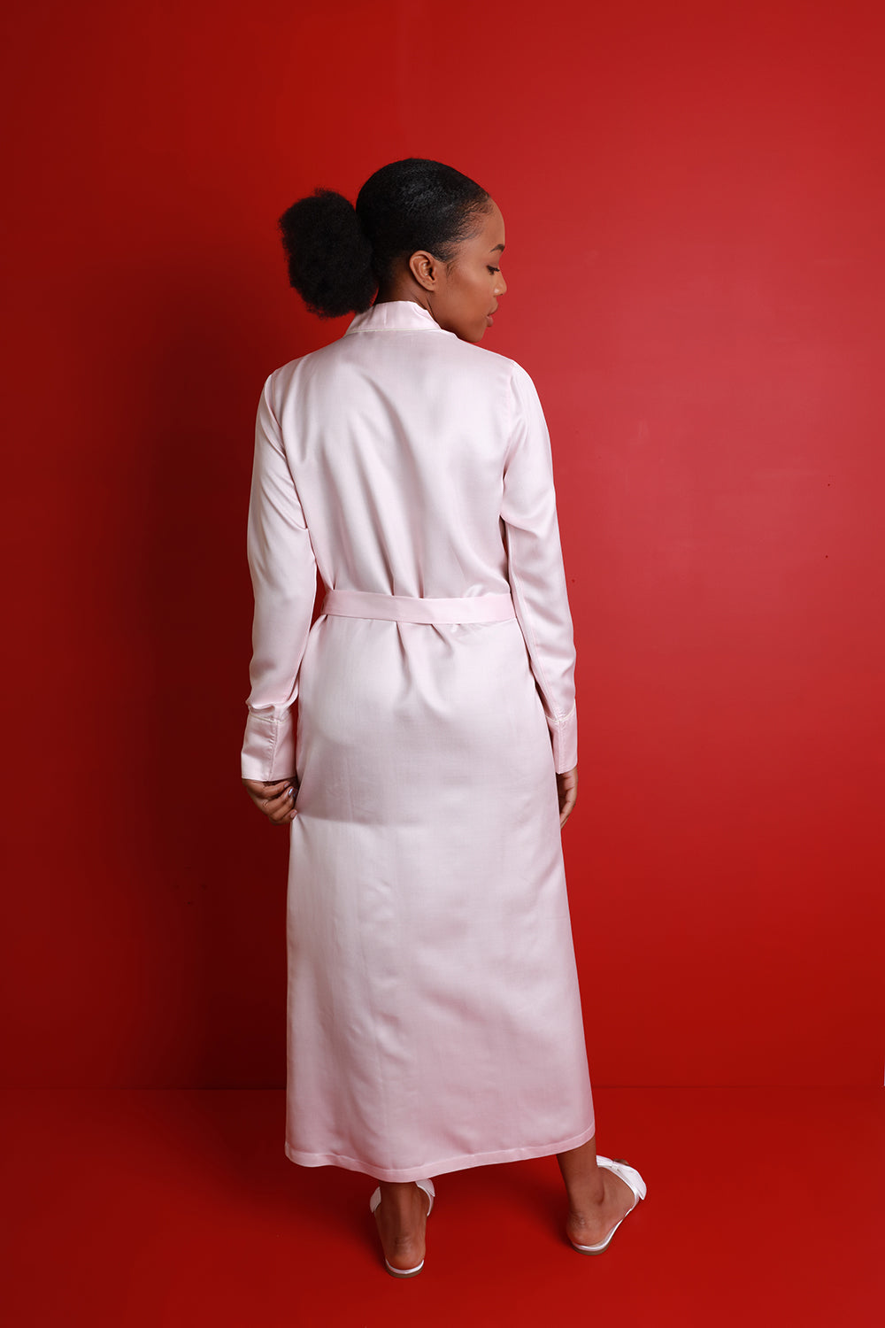 Mulberry Silk Robe - Chennai Pink