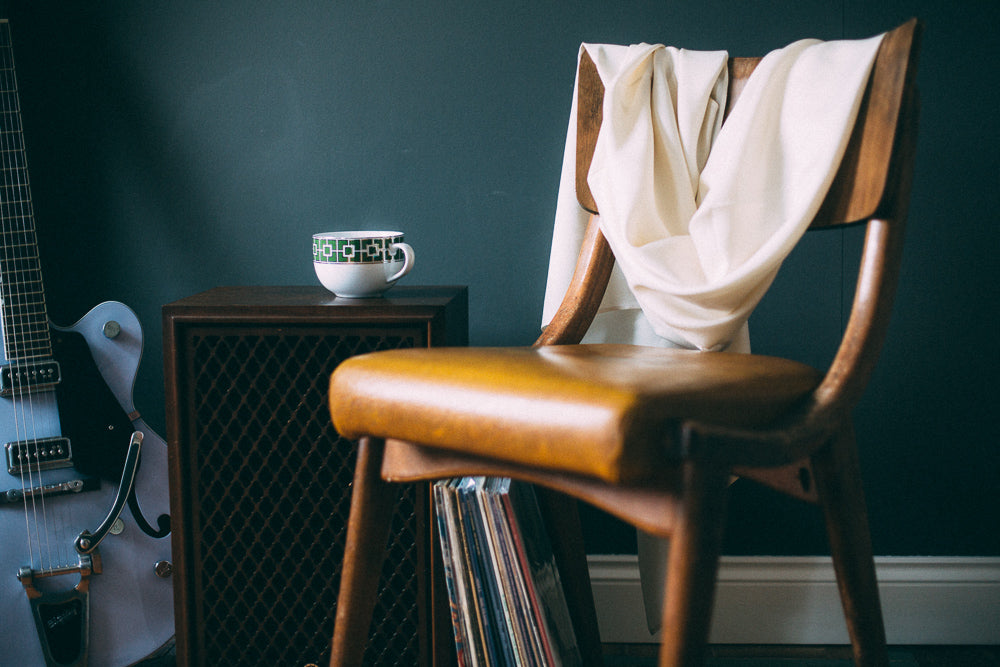 Mulberry Silk Scarf - Ivory-3