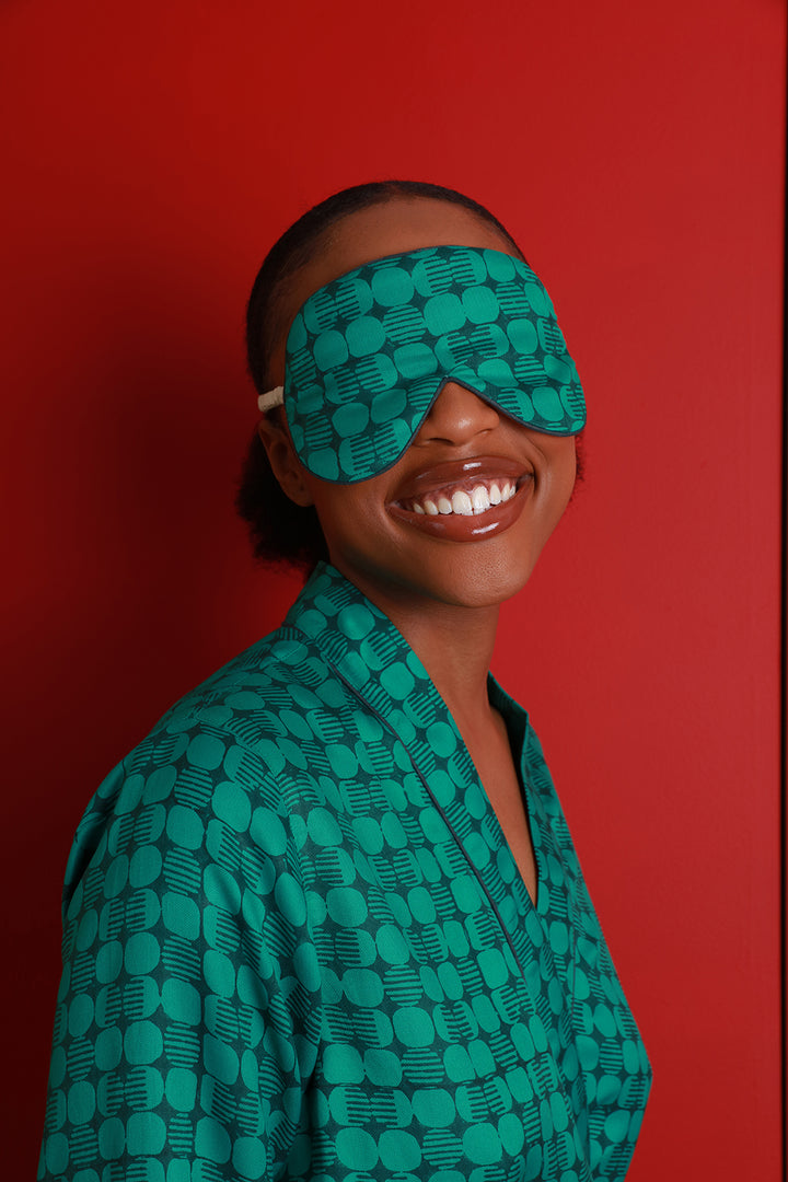 Mulberry Silk Eye Mask - Kerala Green