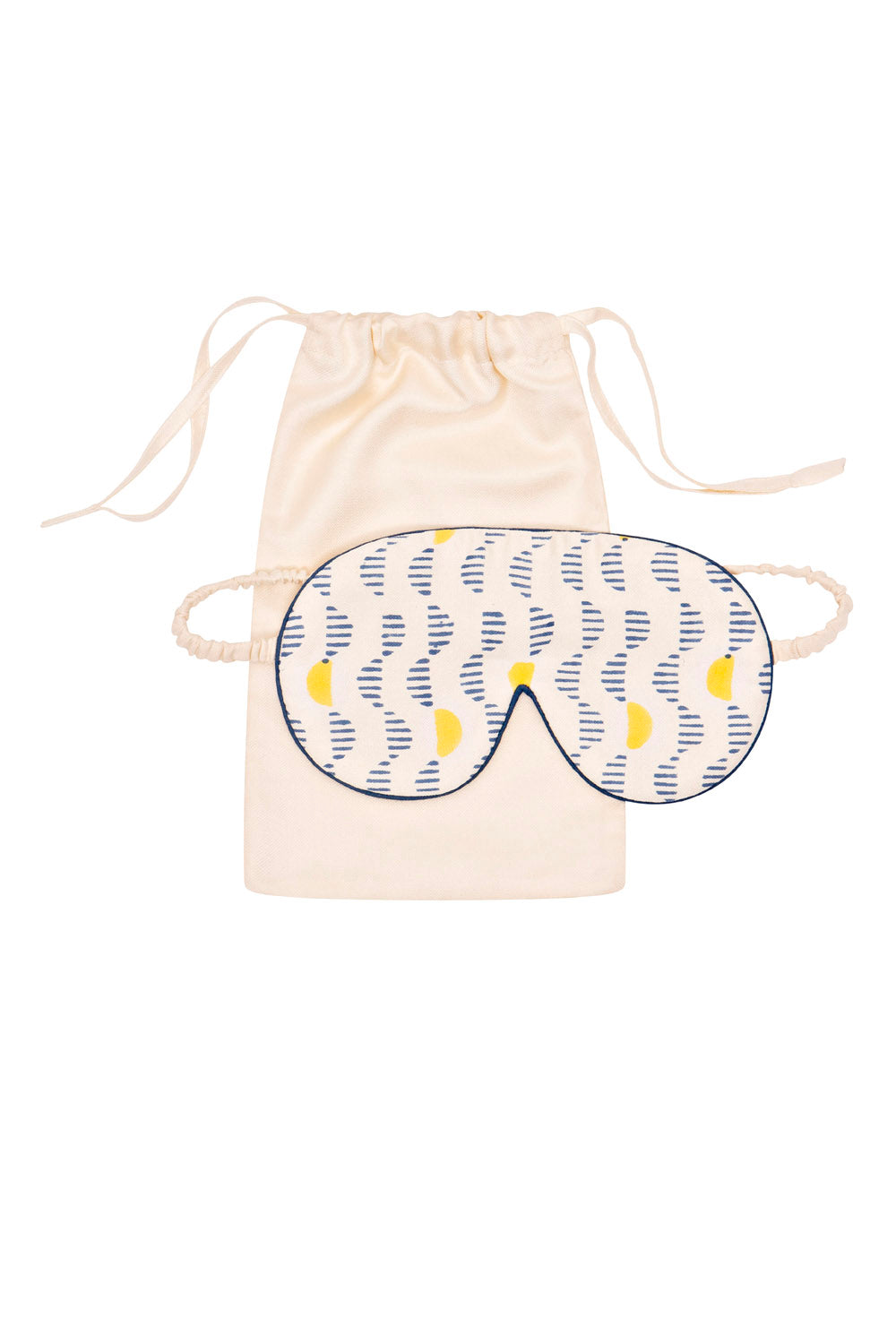 Mulberry Silk Eye Mask and bag Kochi Blue