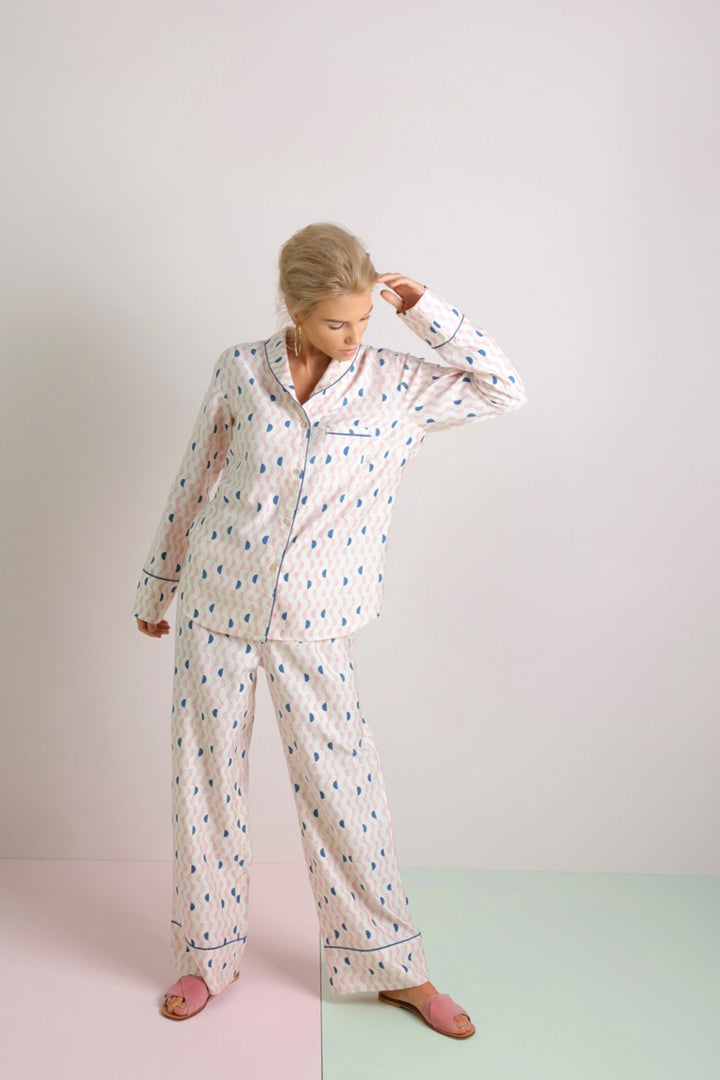 Luxury Mulberry Silk Pyjamas - Kochi Pink