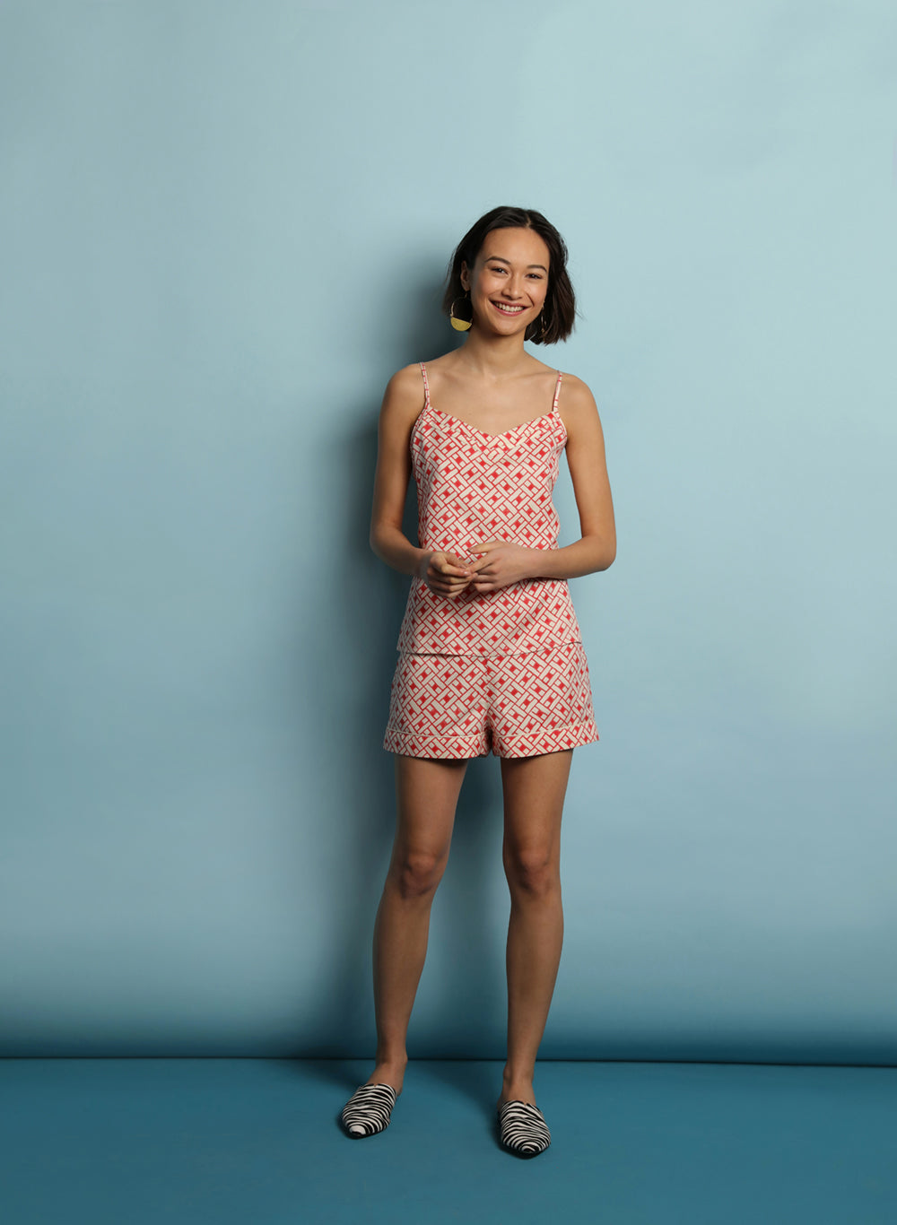 Mulberry Silk Camisole Top- Leh Scarlet Sample Sale Top Only . No Short