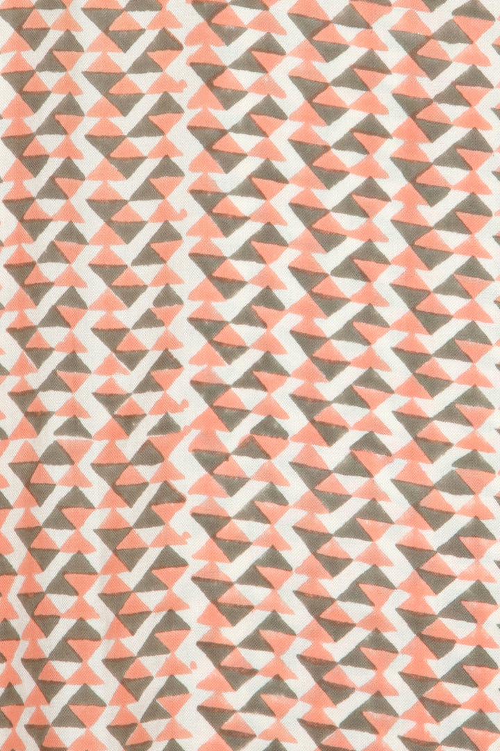 Coral/grey print