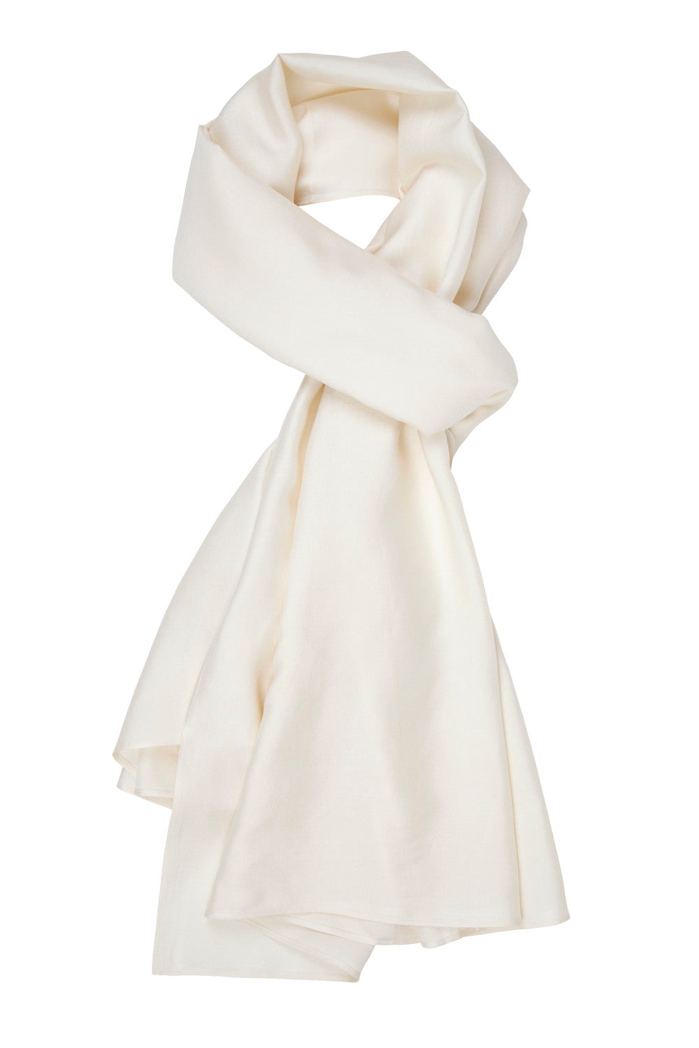 Mulberry Silk Scarf Ivory – The Ethical Silk Company Ltd