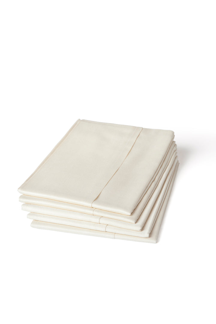 Stack of mulberry silk pillowcases