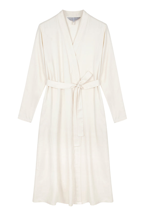 Mulberry Silk Robe - Ivory