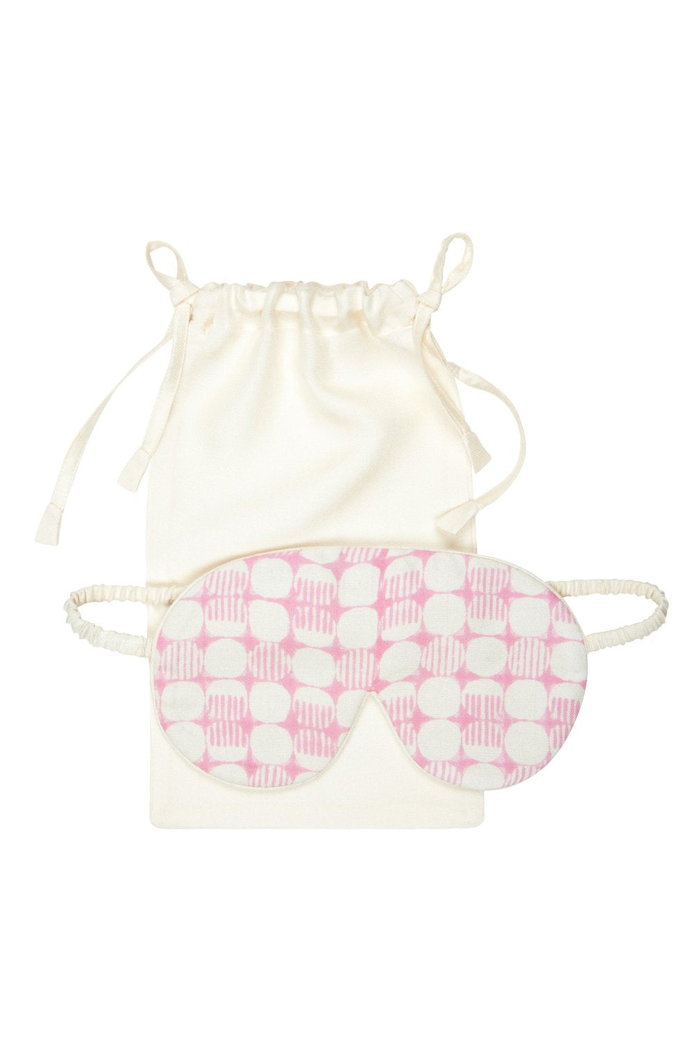 Mulberry Silk Eye Mask and bag Jaipur Pink
