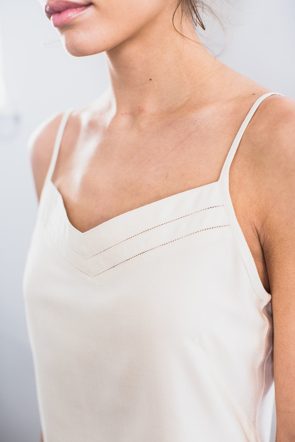Sustainably Made Mulberry Silk Nightdress/Slip - Natural Ivory