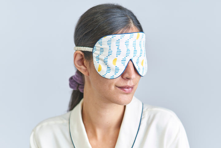 Mulberry Silk Eye Mask - Kochi Blue