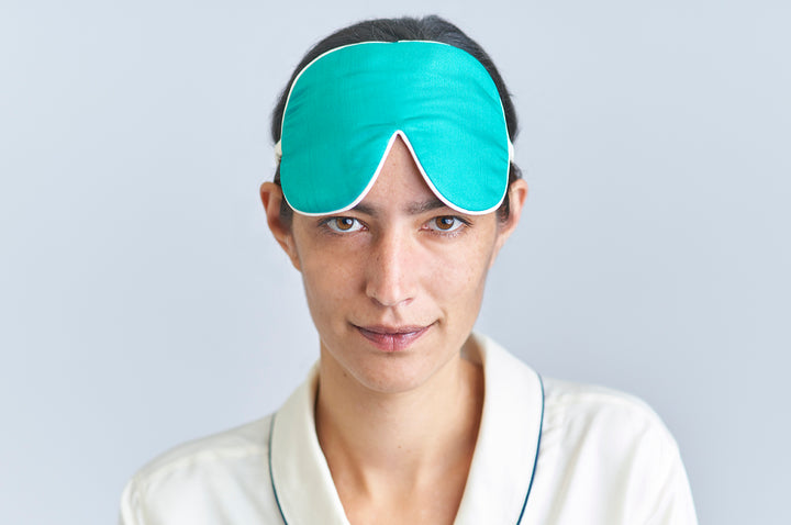 Mulberry Silk Eye Mask - Emerald Green