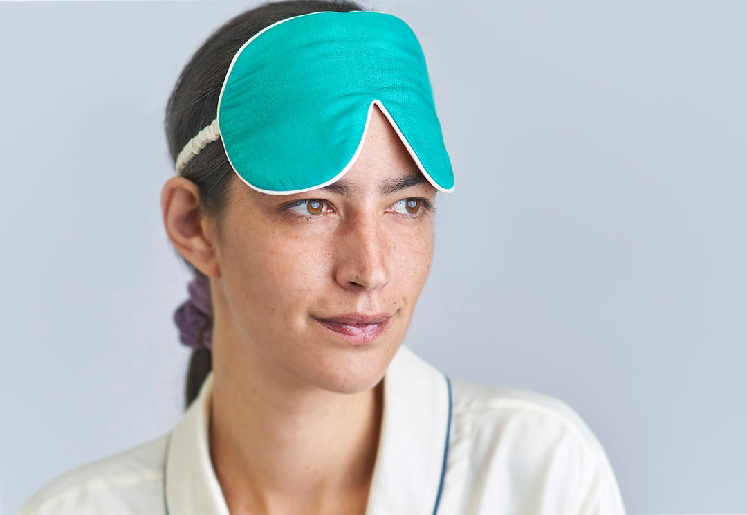 Mulberry Silk Eye Mask - Emerald Green