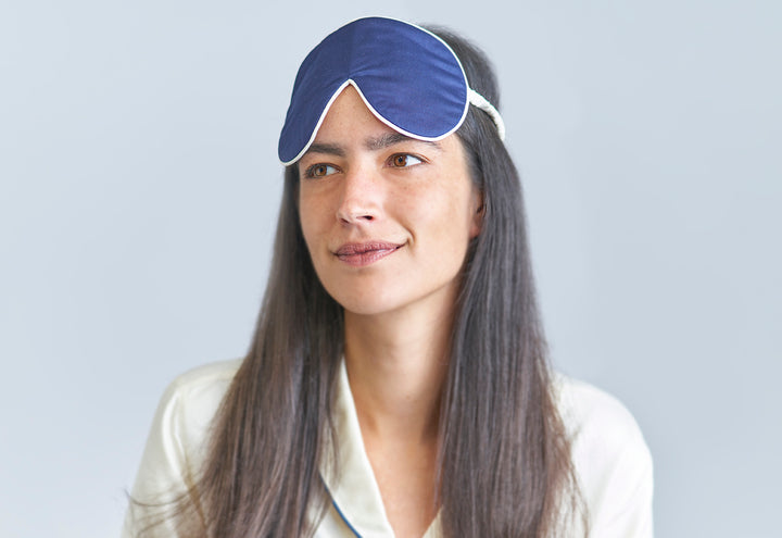 Mulberry Silk Eye Mask - Midnight Navy
