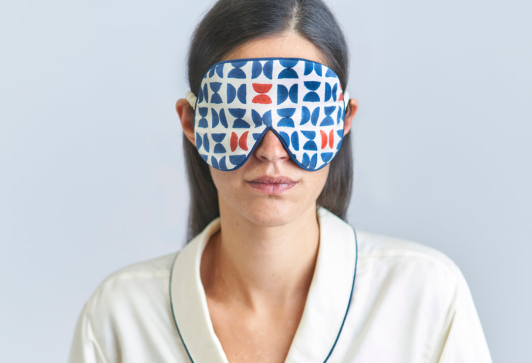 Mulberry Silk Eye Mask - Varanasi Navy
