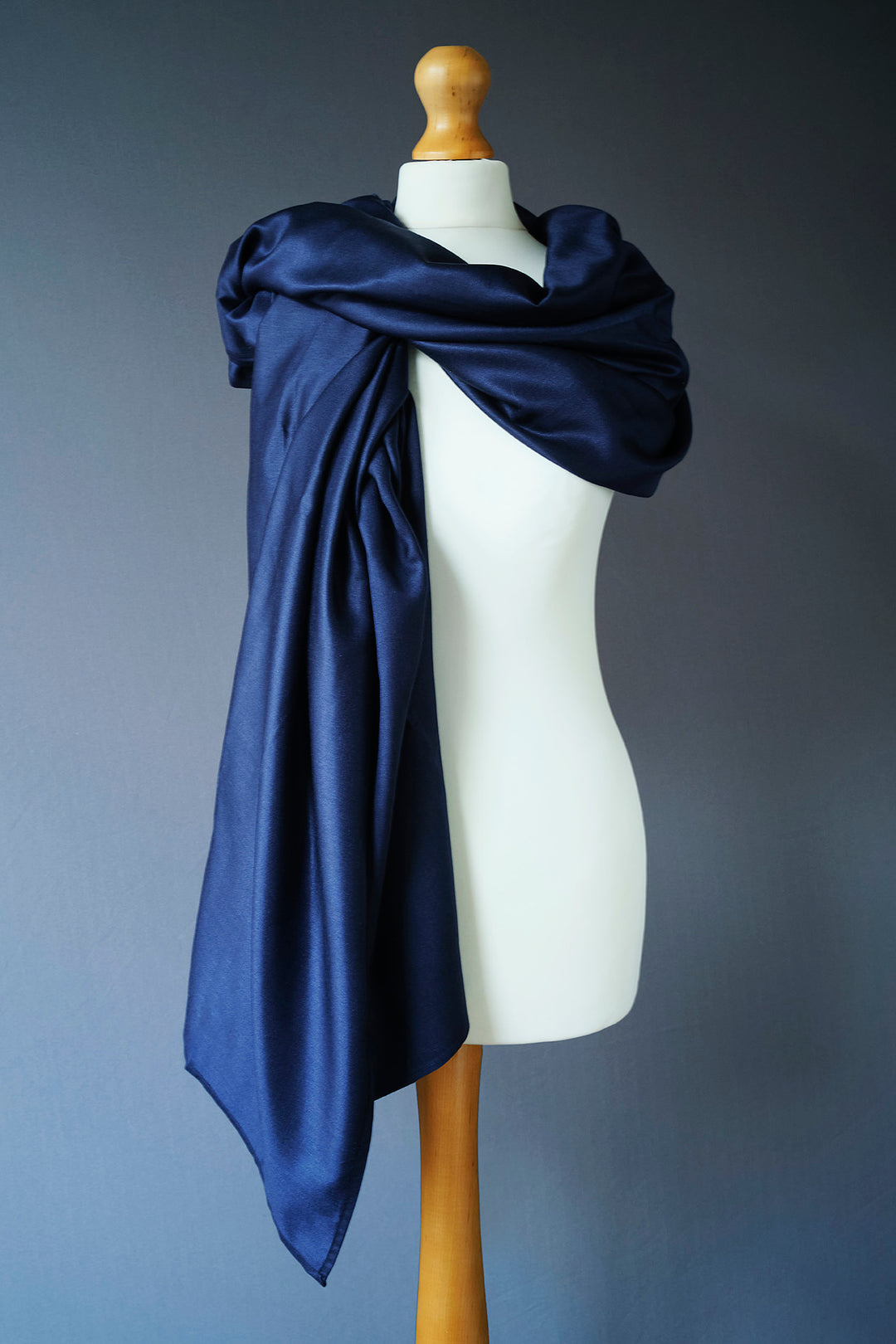 Mulberry Silk Wrap - Midnight Navy