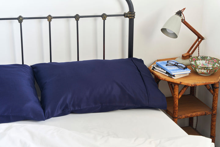 Mulberry Silk Pillowcase Kingsize 51cm x 91cm Midnight Navy