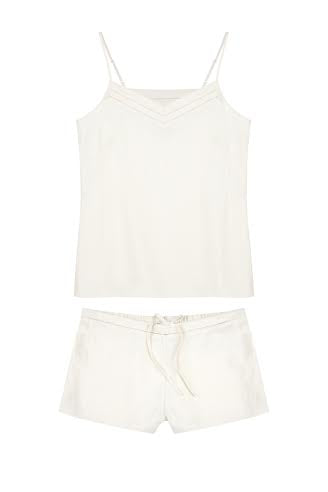Ivory Mulberry Silk Camisole & Shorts Set 