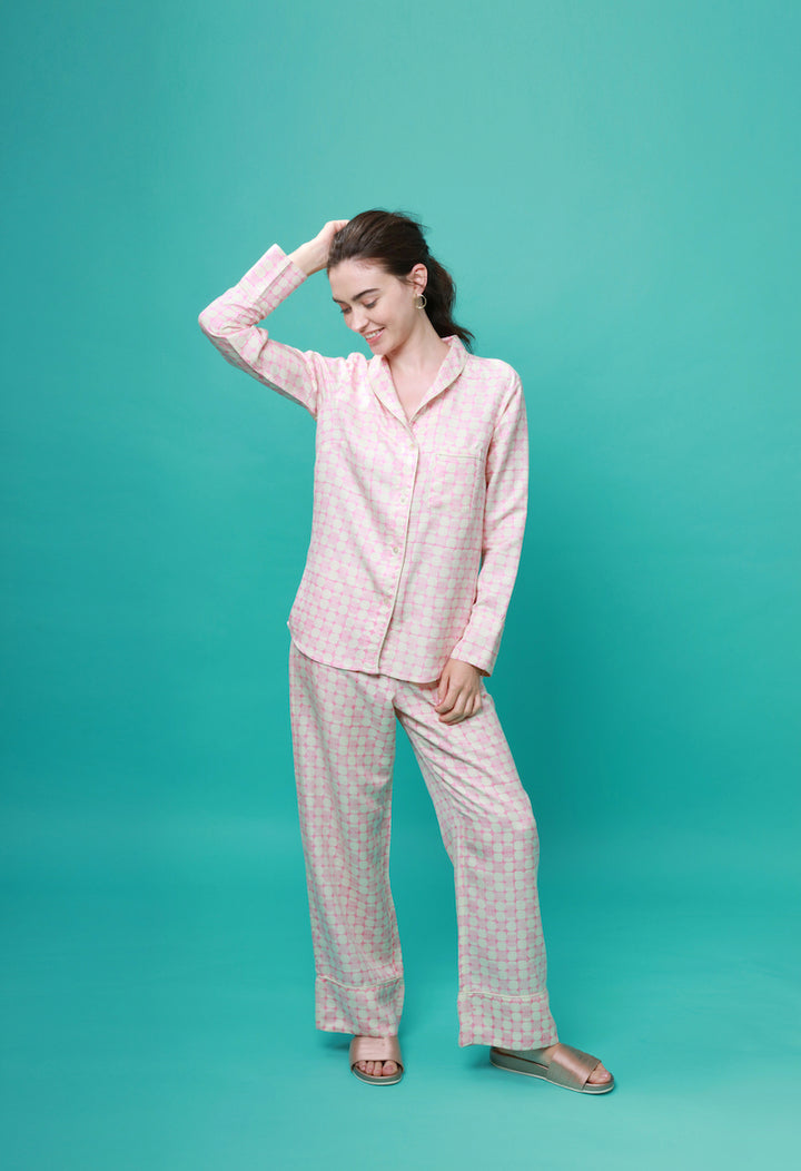 Mulberry Silk Pyjamas - Jaipur Pink