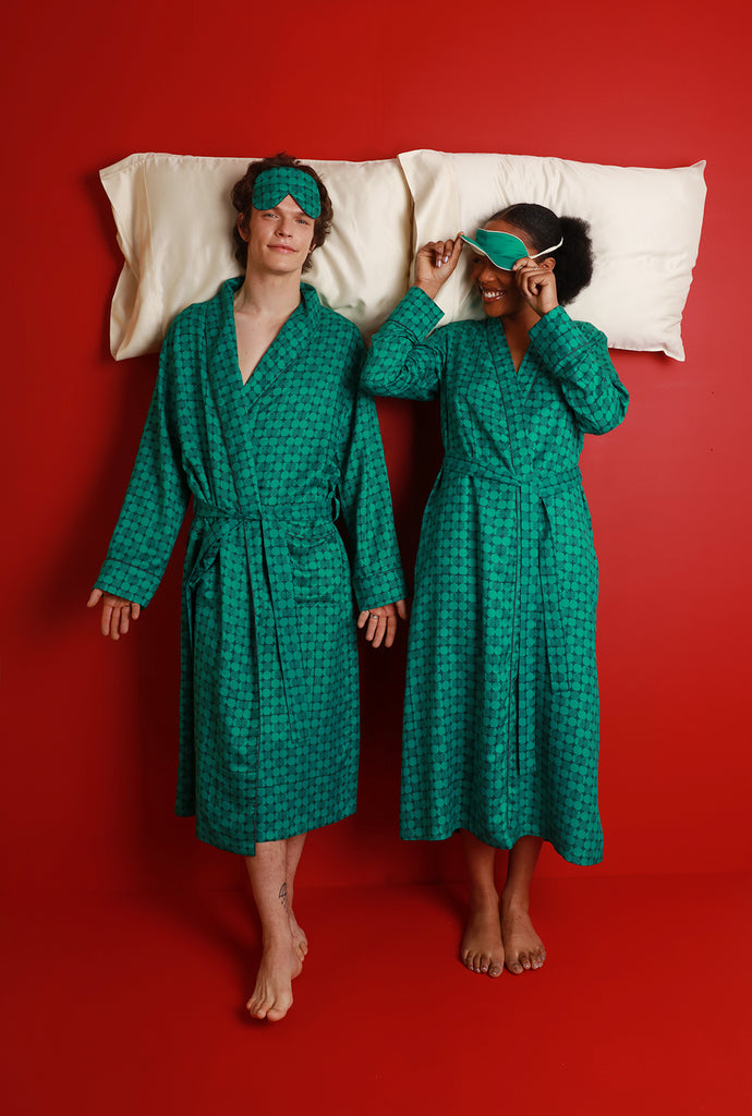 His and hers outlet matching silk robes