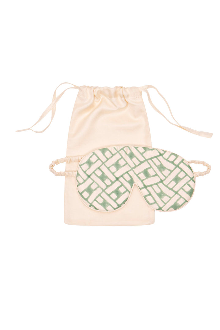 Mulberry Silk Eye Mask and bag- Leh Sage