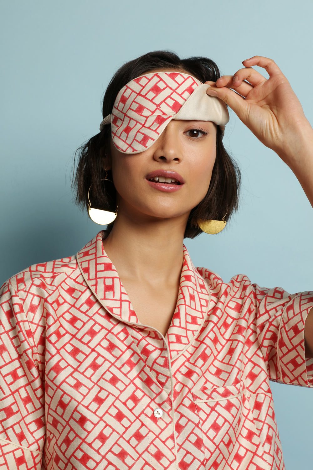 Mulberry Silk Eye Mask Leh Scarlet The Ethical Silk Co. The