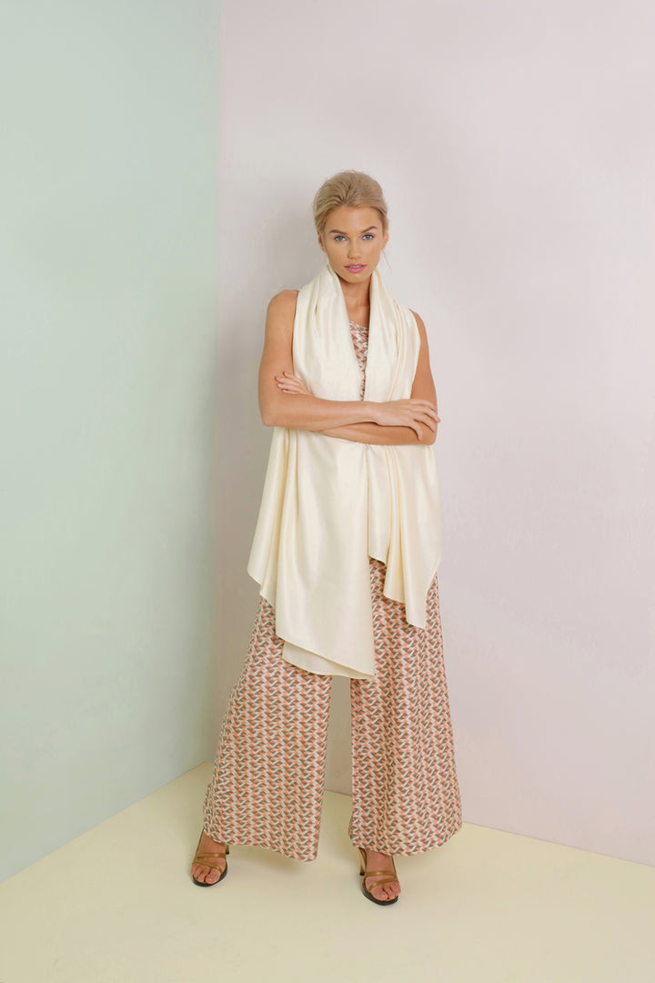 Mulberry Silk Wrap - Ivory (Natural)-1