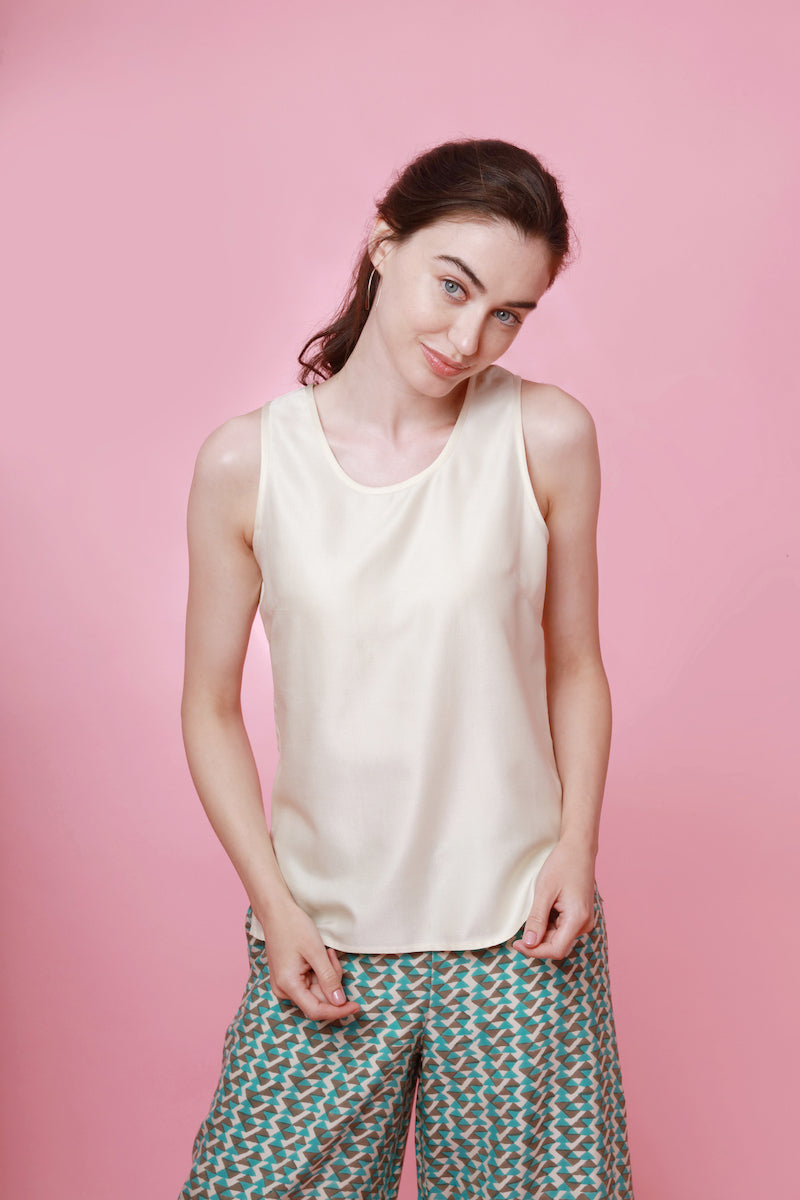 Mulberry Silk Top - Natural