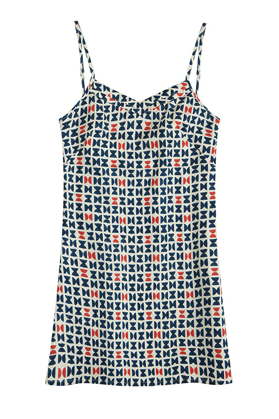 Mulberry silk nightdress slip - Varanasi Navy