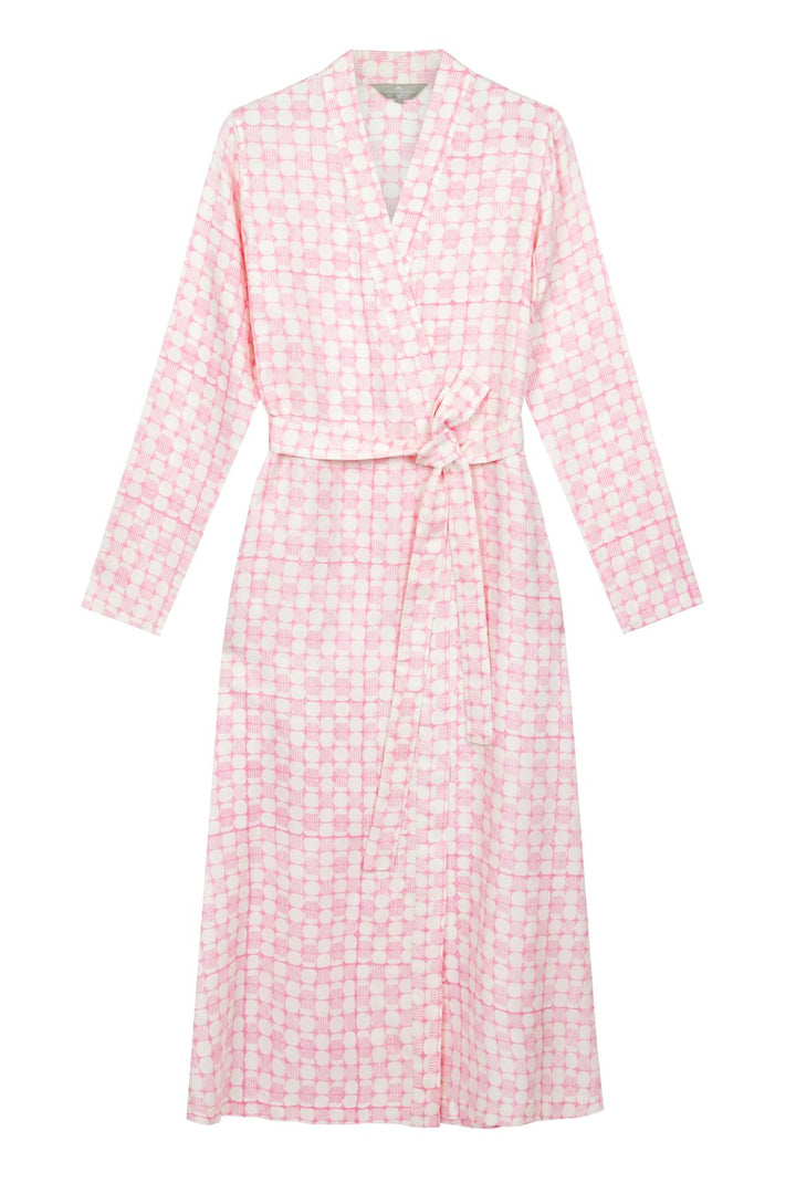 Sustainably made Mulberry Silk Robe - Jaipur Pink